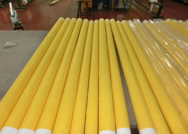 China Low Elongation Monofilament Polyester Screen Printing Mesh With White And Yellow supplier