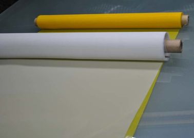 White / Yellow Polyester Silk Screen Printing Mesh , 300Mesh Polyester Bolting Cloth 