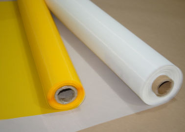 China White / Yellow Polyester Bolting Cloth 120 Mesh For Glass Printing , 158 Micron supplier