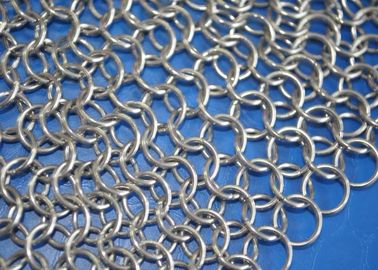 7*7 Stainless Steel Chainmail Cast Iron Pan Scrubber Food Grade Polishing Surface