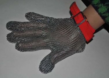 Saefty Metal Mesh Cut Resistant Gloves , Butcher Gloves Stainless Steel 