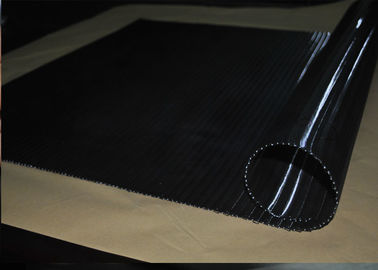 Medium Loop Polyester Mesh Belt Spiral Wire For Filtering , Black Color
