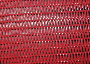 Red Polyester Spiral Conveyor Belt Mesh Dryer Screen For Paper Making Machine