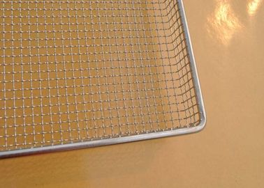 China 304 SS Perforated Wire Mesh Tray Light Weight With Grit Blasting , 100cm*50cm*20cm supplier