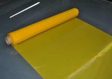 China 80T Yellow Polyester Silk Screen Printing Mesh For Textile Printing , 30-70m/ Roll supplier