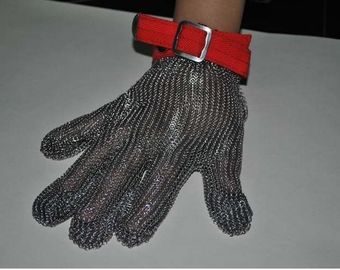 China Safety Wire Mesh Stainless Steel Gloves For Protection Industry , Five / Three Finger Type supplier