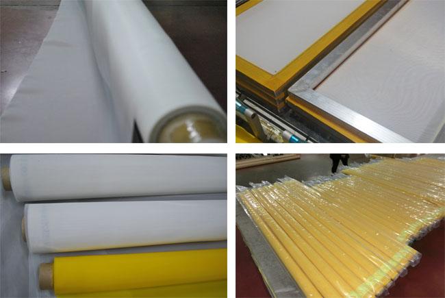 Low Elasticity PET Silk Screen Mesh Roll With White Monofilament Polyester