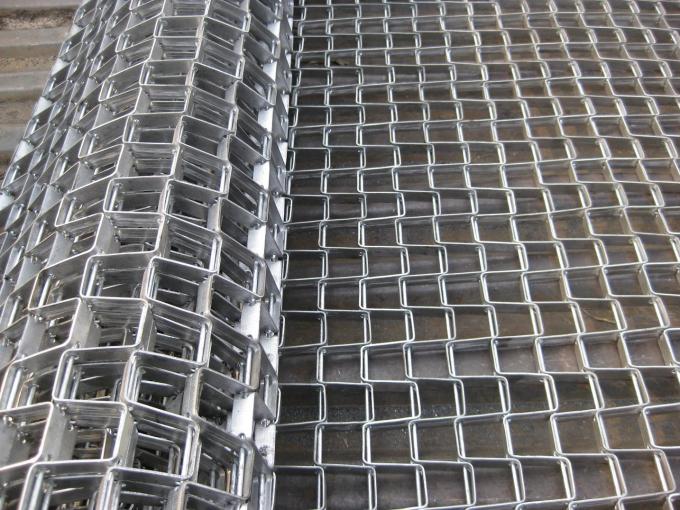 Flat Wire Mesh Conveyor Belt With Staininless Steel Used In Heavy Machinery