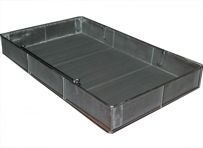 304 Stainless Steel sterilizer rectangle wire basket with handle