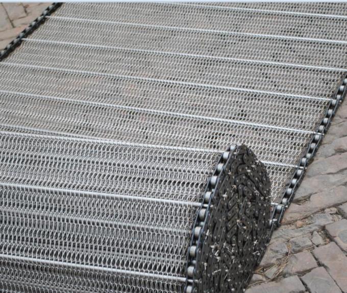 Iron Balance Weave Spiral Wire Mesh Conveyro Belt For Oven , Food Drying , Cooking , Freezing