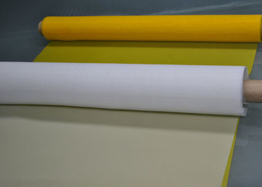 White / Yellow Polyester Screen Printing Mesh 60 Micron Low Elongation 100T - 40 