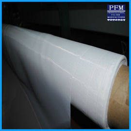 144 Inch 180T Polyester Monofilament Polyester Mesh Fabric Rolls White / Yellow Color 