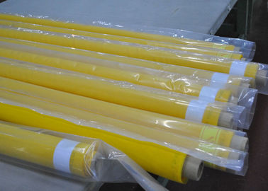 Yellow 80 Thread Screen Printing Polyester Fabric For Textile Printing , 250cm Width