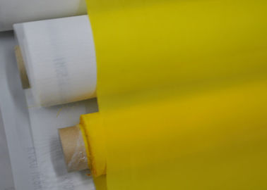 China White / Yellow Custom Screen Printing Polyester Fabric 55 Thread No Surface Treatment supplier