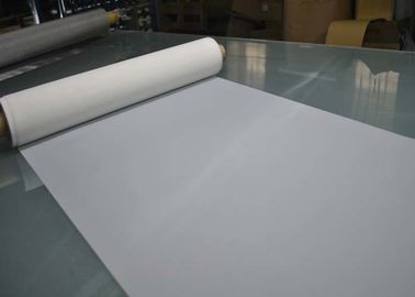 Putih / Kuning Polyester Silk Screen Printing Mesh, 300Mesh Polyester Bolting Cloth