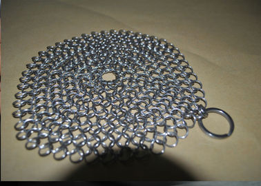 Cast Iron Stainless Steel Chainmail Scrubber 6x6 , Ringer Cast Iron Cleaner