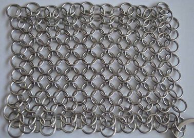 7*7 Stainless Steel Chainmail Cast Iron Pan Scrubber Food Grade Polishing Surface