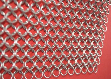 Chainmail Scrubber For Cast Iron Cookware , Stainless Steel Pot Scrubber Cleaner