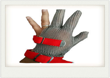 Custom Metal Mesh Safety Gloves / 304 Stainless Steel Cut Resistant Gloves 