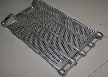 316 Stainless Steel Wire Mesh Conveyor Belt dengan Round Hole Heavy Loading