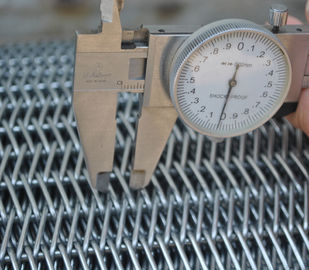 Round Wire Mesh Double Balanced Weave Belt, Sabuk Konveyor SS Permukaan Halus