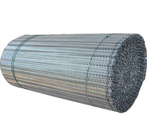 Round Wire Mesh Double Balanced Weave Belt, Sabuk Konveyor SS Permukaan Halus