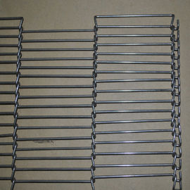 316SS Flat Flext Wire Mesh Conveyor Belting , Metal Rod Network Ladder Belt