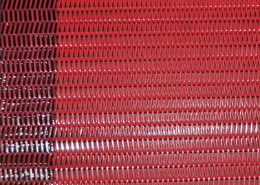 Red Polyester Spiral Conveyor Belt Mesh Dryer Screen For Paper Making Machine