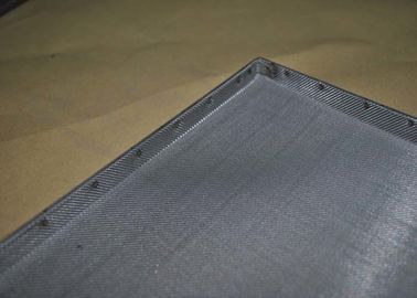 304 SS Perforated Wire Mesh Tray Light Weight With Grit Blasting , 100cm*50cm*20cm