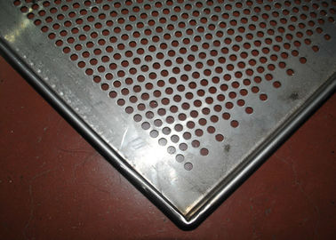 Perforated Stainless Steel Wire Mesh Tray Dehydrated 5-10mm Frame Diameter