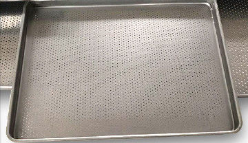 Healthly Stainless Steel Mesh Tray / Food Punching Tray High Temperature Resistant 