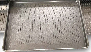 High Temperature Resistant Stainless Steel Mesh Tray / Food Punching Tray With Healthly