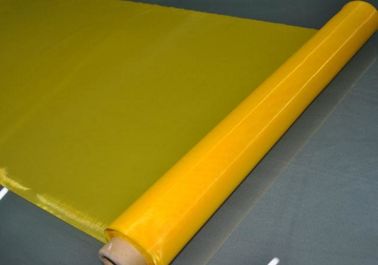 Yellow Polyester Screen Printing Mesh Fabric ,Textile Screen Printing Mesh Roll 