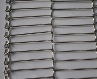 China SS Balanced Weave Belt , Spiral Wire Metal Mesh Belt For Food Conveyor supplier