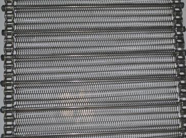 304 SS Flat Flex Wire Belt , Mesh Spiral Conveyor Belt For Food Processing