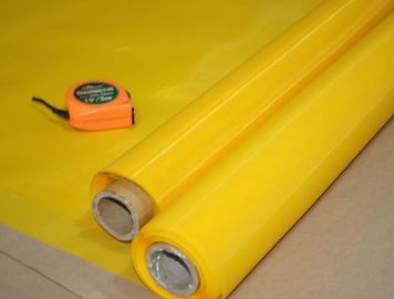 Yellow Polyester Screen Fabric Cloth Mesh Plain Weaving 135 Mesh For Ceramics Printing