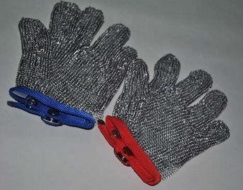 Cut Resistant 304 Stainless Steel Chain Mail Gloves For Butcher , Size Custom