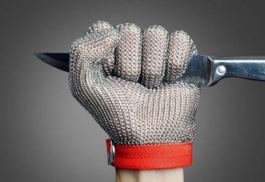 China SS304 Stainless Steel Mesh Gloves , Stainless Steel Ring Mesh For Kitchen supplier