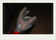 Metal Mesh Cut Resistant Gloves For Cutting Meat , Five Fingers Metal Cooking Gloves 