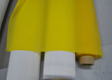 158 Micron 47T Polyester Mesh Fabric For Ceramic Printing , White / Yellow Color supplier