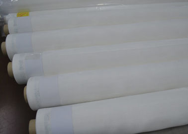 SGS FDA Silk Screen Printing Mesh 53" With PET 100% Material , White / Yellow Color supplier