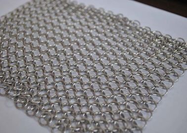 Custom Pan Stainless Steel Chainmail Scrubber 10mm Outside Diameter , Eco Friendly supplier