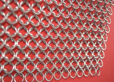 Custom Pan Stainless Steel Chainmail Scrubber 10mm Outside Diameter , Eco Friendly supplier