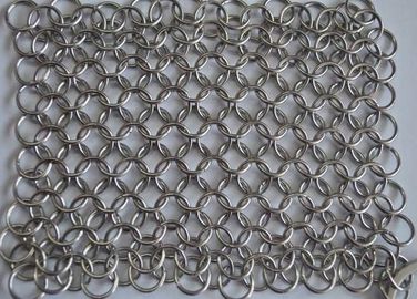 De Gaszuiveraar van het Roestvrije staalchainmail van de voedselrang voor Gietijzer Cookware, Ronde Vorm leverancier