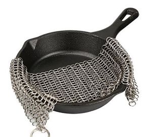 7''*7&quot; SS Chainmail Cast Iron Scrubber / Cleaner , Polishing Surface Treatment supplier