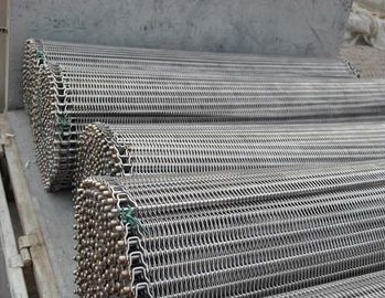 Food Drying Stainless Steel Conveyor Chain Belt Silver High Temperature Resistant supplier