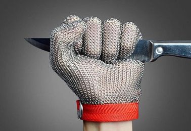 SS304 Stainless Steel Mesh Gloves , Stainless Steel Ring Mesh For Kitchen supplier