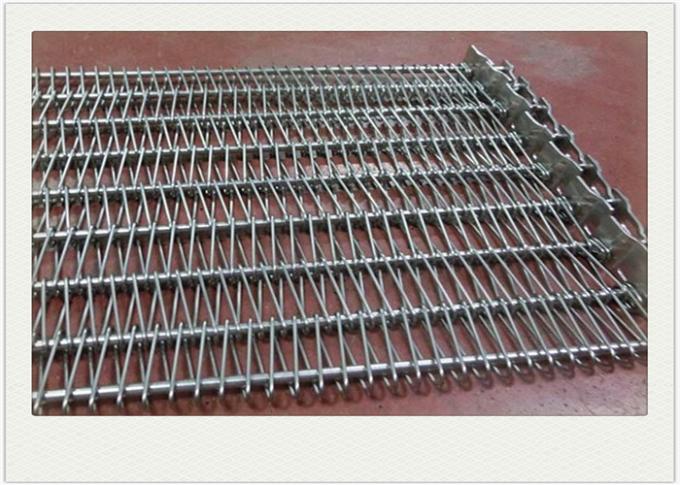 Food Industry Wire Mesh Conveyor Belt With Smooth Traffic / Chain Link Conveyor Belt